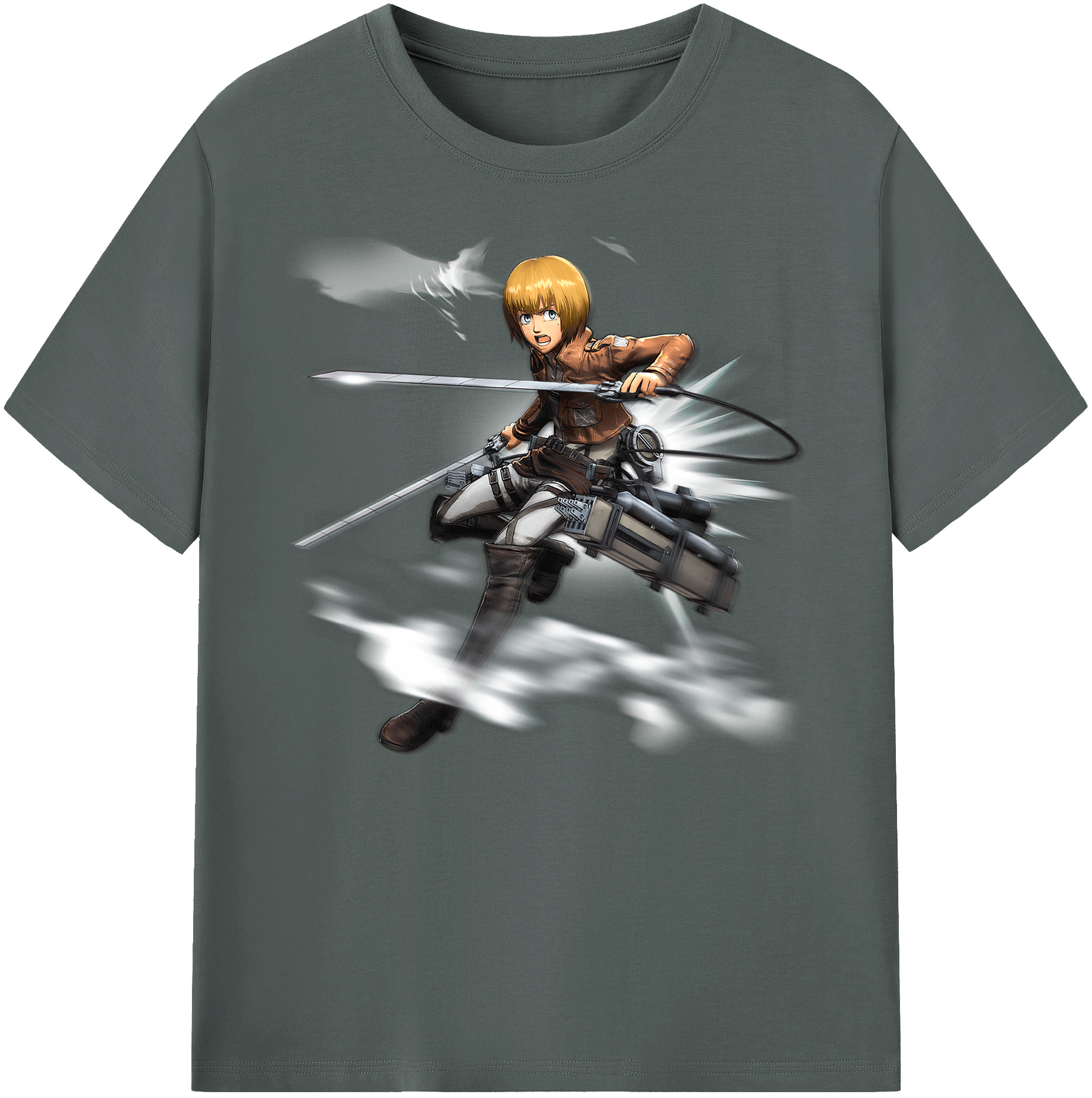 （画像用） 進撃の巨人 アルミン·アルレルト Attack on Titan Armin Arlert 綿100％ メンズ半袖Tシャツ｜肌触りやわらか＆通気性